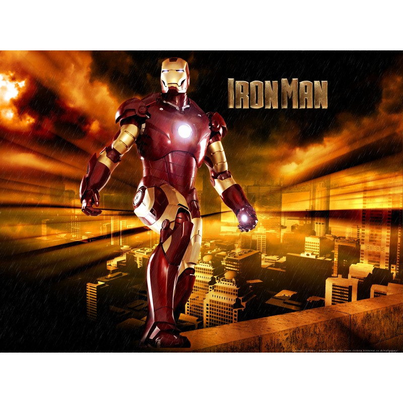 Cialda in ostia per torta con IRON MAN personalizzata