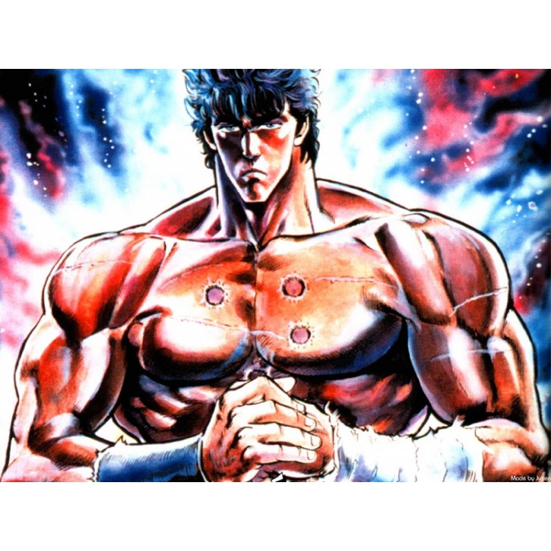 Cialda in ostia per torta con KEN IL GUERRIERO KENSHIRO personalizzata