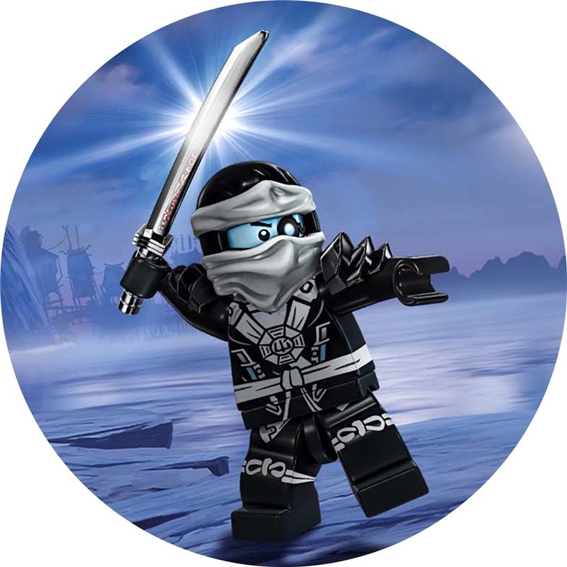 Cialda in ostia per torta con LEGO NINJAGO personalizzata