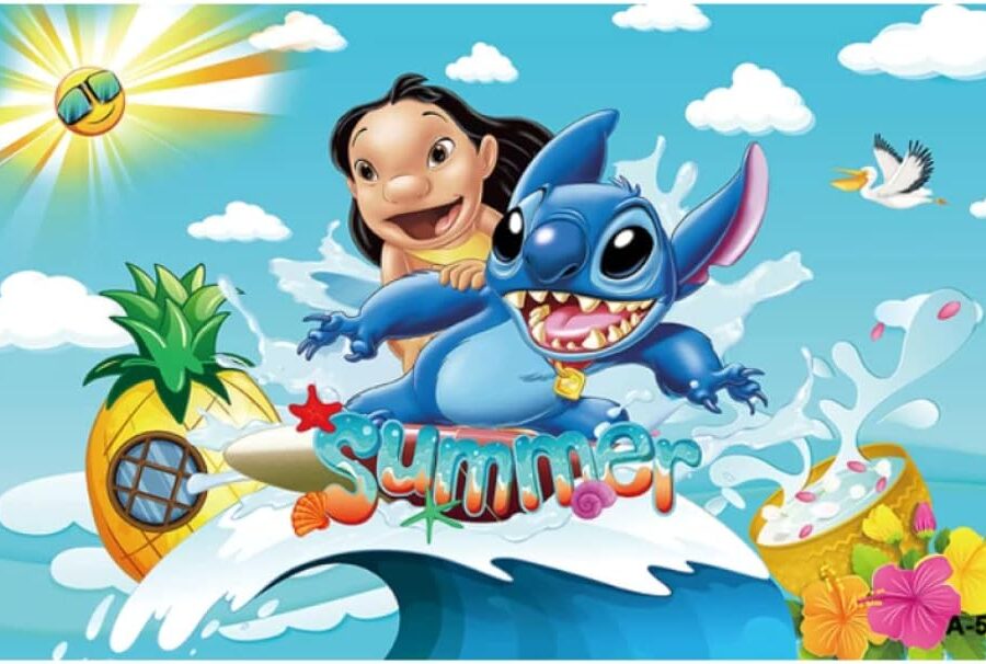 Cialda in ostia per torta LILO E STITCH, personalizzata con nome, disco, dolce, torte, cialde, ostie, cake topper, decorazioni