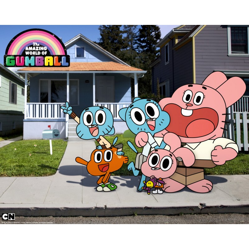 Cialda in ostia per torta con LO STRAORDINARIO MONDO DI GUMBALL personalizzata