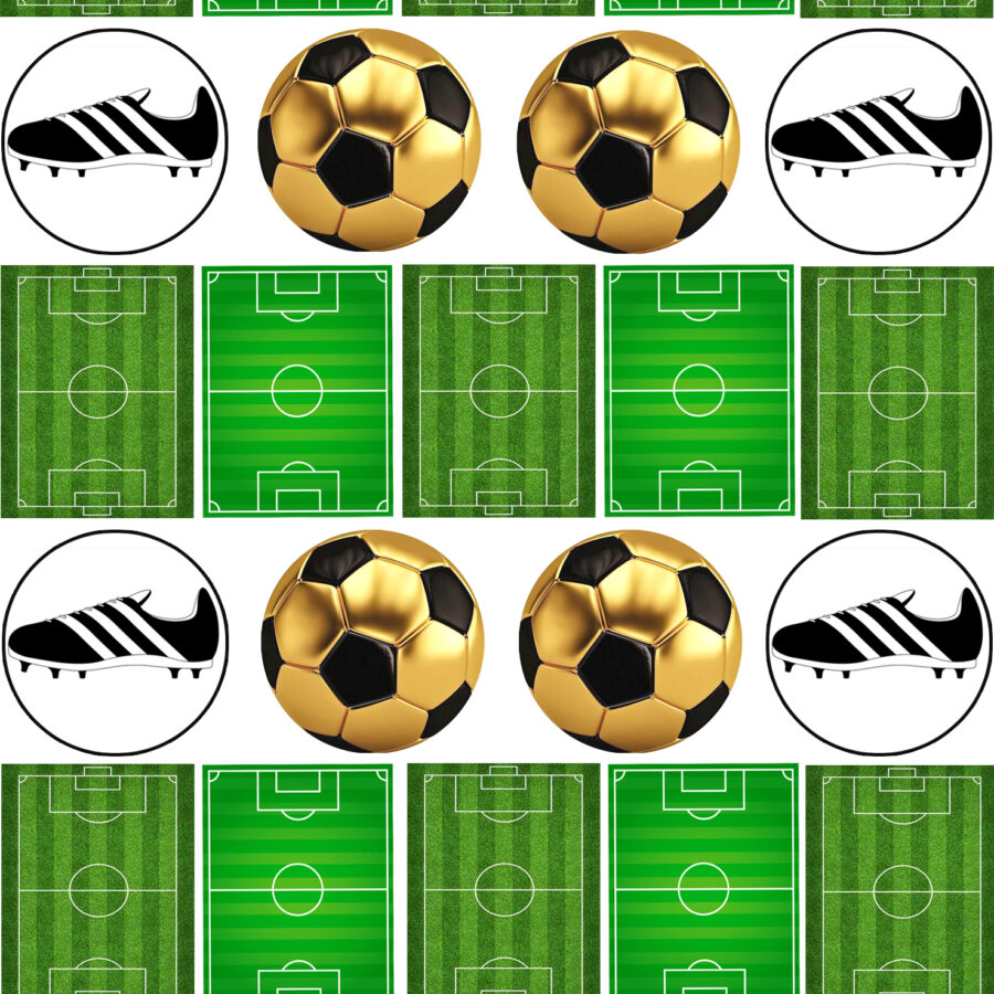 Mini cialde in ostia commestibili tonde e rettangolari per personalizzare biscotti, cupcakes con CAMPO DA CALCIO PALLONE SCARPE, dischetti, sagome per dolci, cup cake, muffin, dolcetti , toppers, disco, 02
