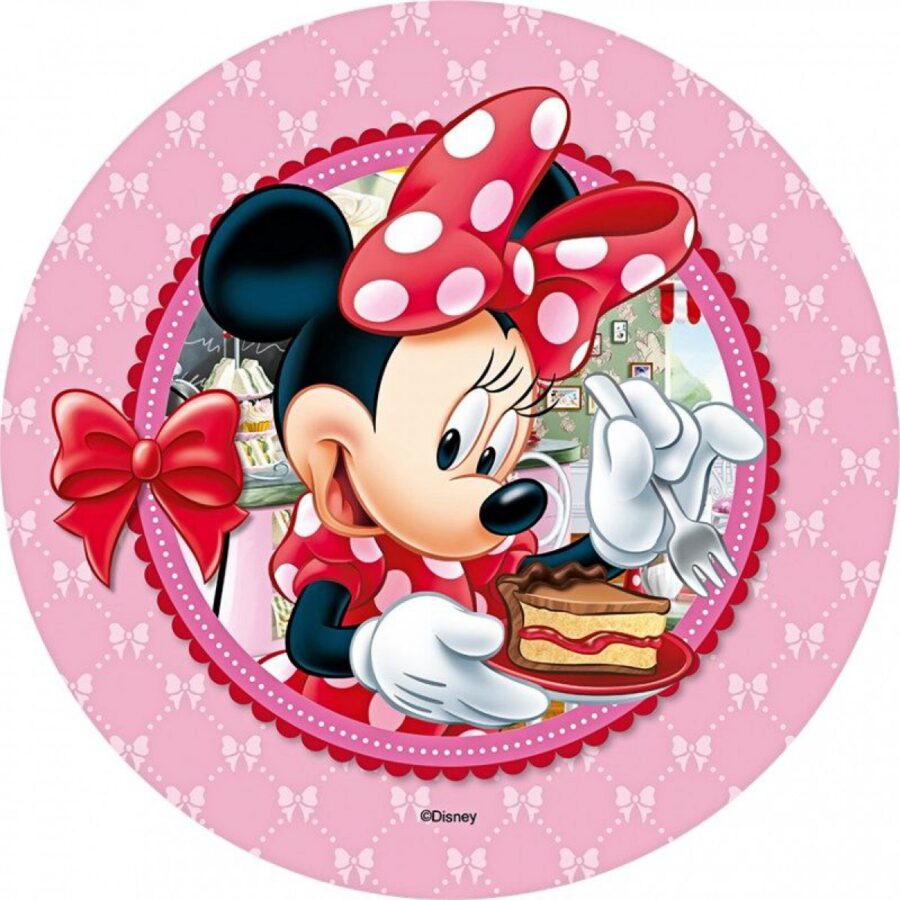 Cialda in ostia per torta TOPOLINA MINNIE MICKEY DISNEY, personalizzata con nome, disco, dolce, torte, cialde, ostie, cake topper