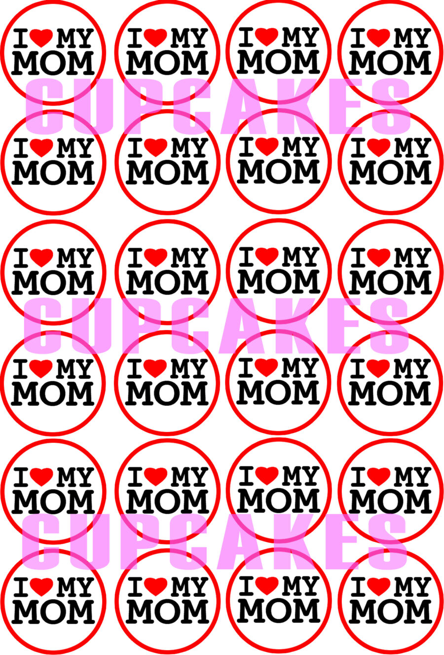 Mini cialde in ostia per cupcakes MAMMA, dischetti, sagome per dolci, cup cake, biscotti