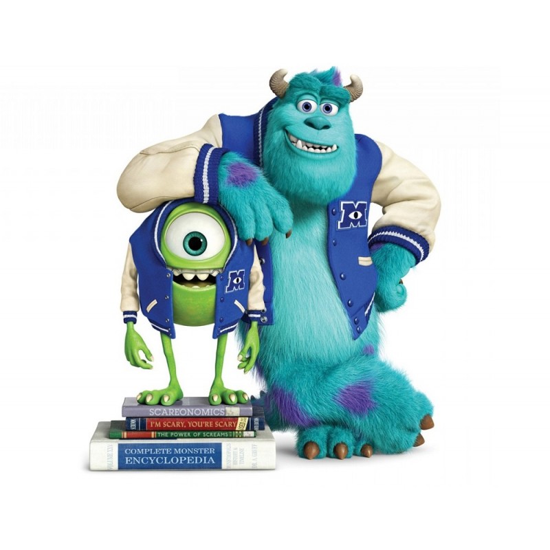 Cialda in ostia per torta con MONSTER UNIVERSITY personalizzata