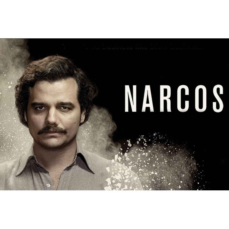 Cialda in ostia per torta con NARCOS personalizzata