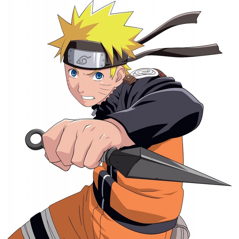Cialda in ostia per torta con NARUTO CON PUGNALE personalizzata