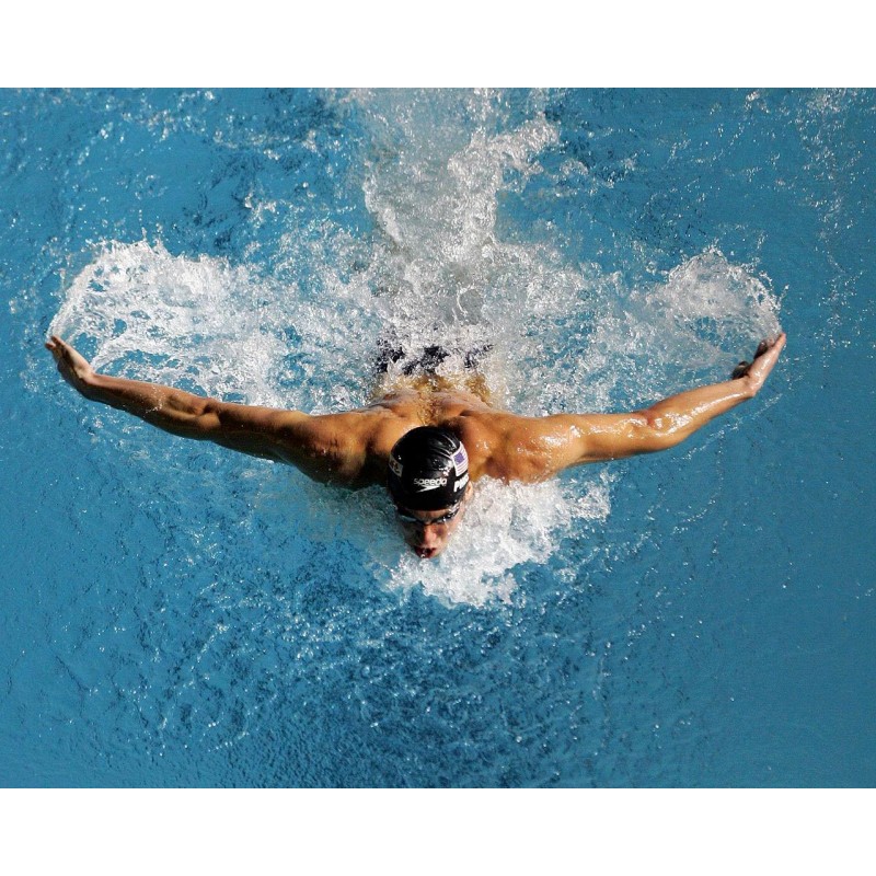 Cialda in ostia per torta con NUOTO SPORT ACQUA personalizzata