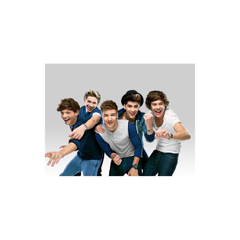 Cialda in ostia per torta con ONE DIRECTION personalizzata