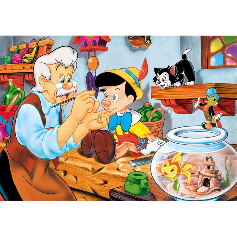 Cialda in ostia per torta con PINOCCHIO GEPPETTO personalizzata