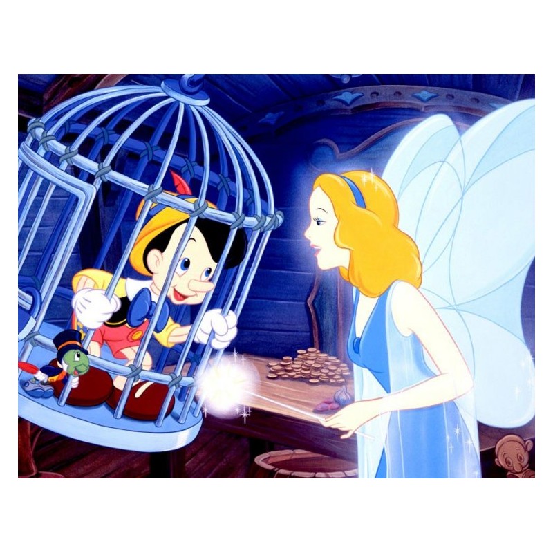 Cialda in ostia per torta con PINOCCHIO GEPPETTO personalizzata