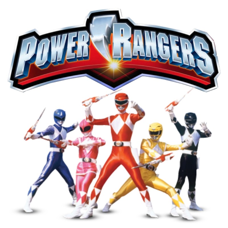 Cialda in ostia per torta con POWER RANGERS CON SCRITTA personalizzata