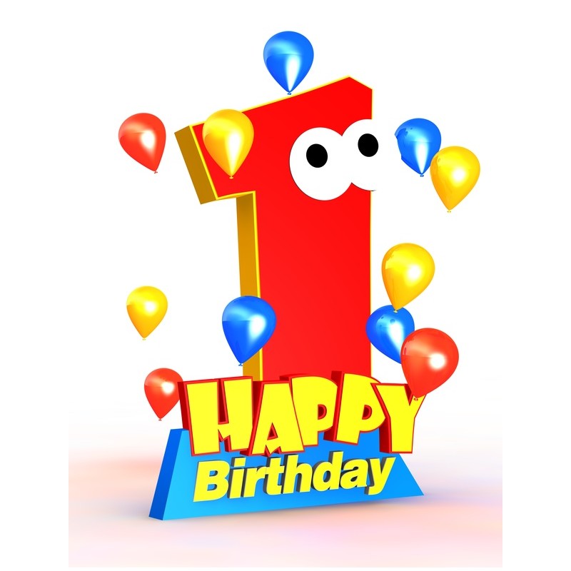 Cialda in ostia per torta con PRIMO COMPLEANNO PALLONCINI AUGURI personalizzata