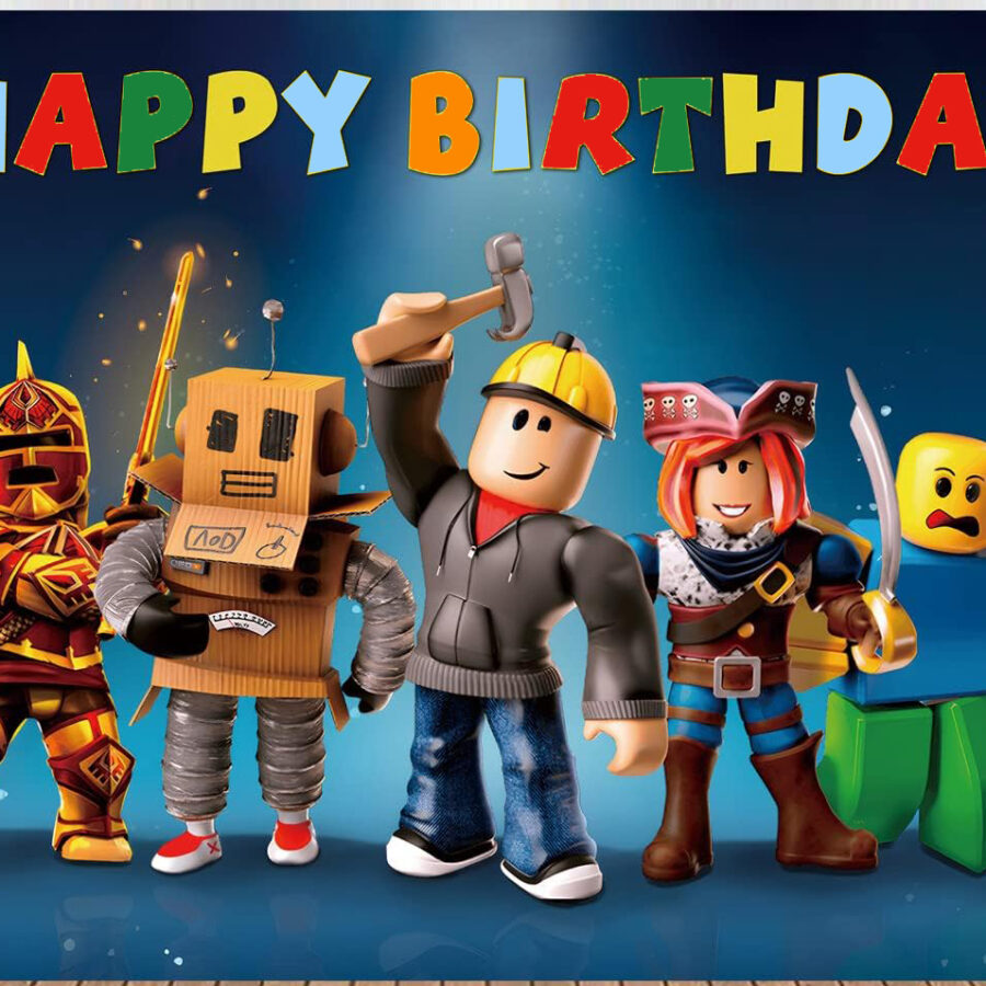 Cialda in ostia per torta rettangolare ROBLOX, personalizzata con nome, disco, dolce, torte, cialde, ostie, cake topper, decorazioni, 31