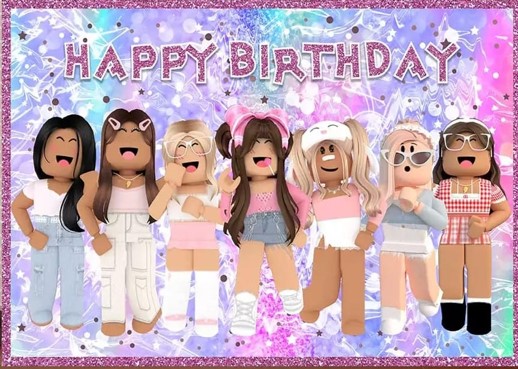Cialda in ostia per torta rettangolare ROBLOX GIRL'S, personalizzata con nome, disco, dolce, torte, cialde, ostie, cake topper, decorazioni, 13