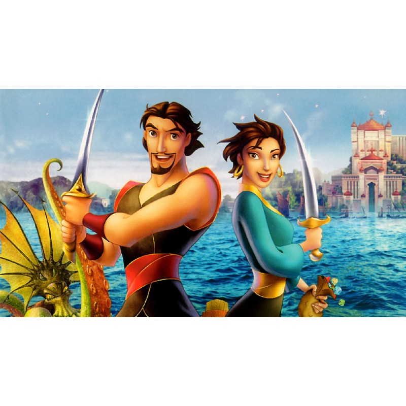 Cialda in ostia per torta con SINBAD LA LEGGENDE DEI SETTE MARI personalizzata