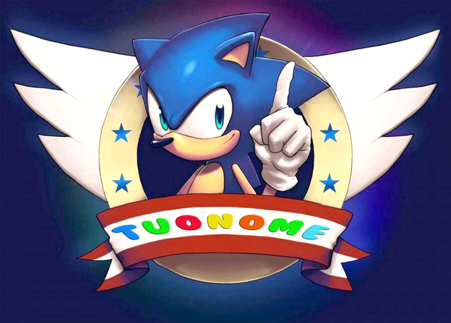 Cialda in ostia per torta SONIC, personalizzata con nome, disco, dolce, torte, cialde, ostie, cake topper, decorazioni