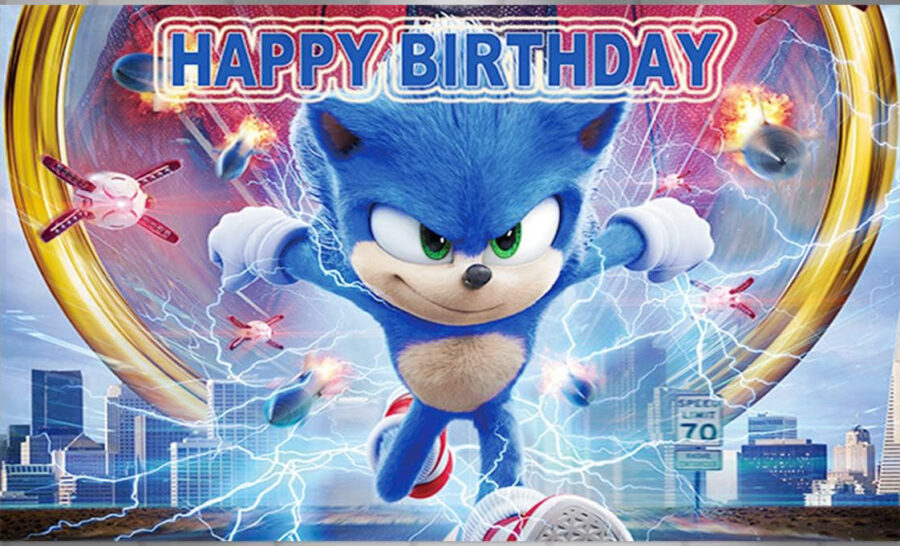 Cialda in ostia per torta SONIC, personalizzata con nome, disco, dolce, torte, cialde, ostie, cake topper, decorazioni