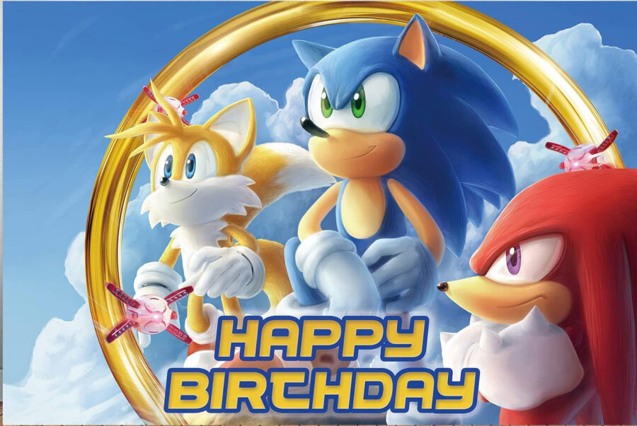 Cialda in ostia per torta SONIC, personalizzata con nome, disco, dolce, torte, cialde, ostie, cake topper, decorazioni