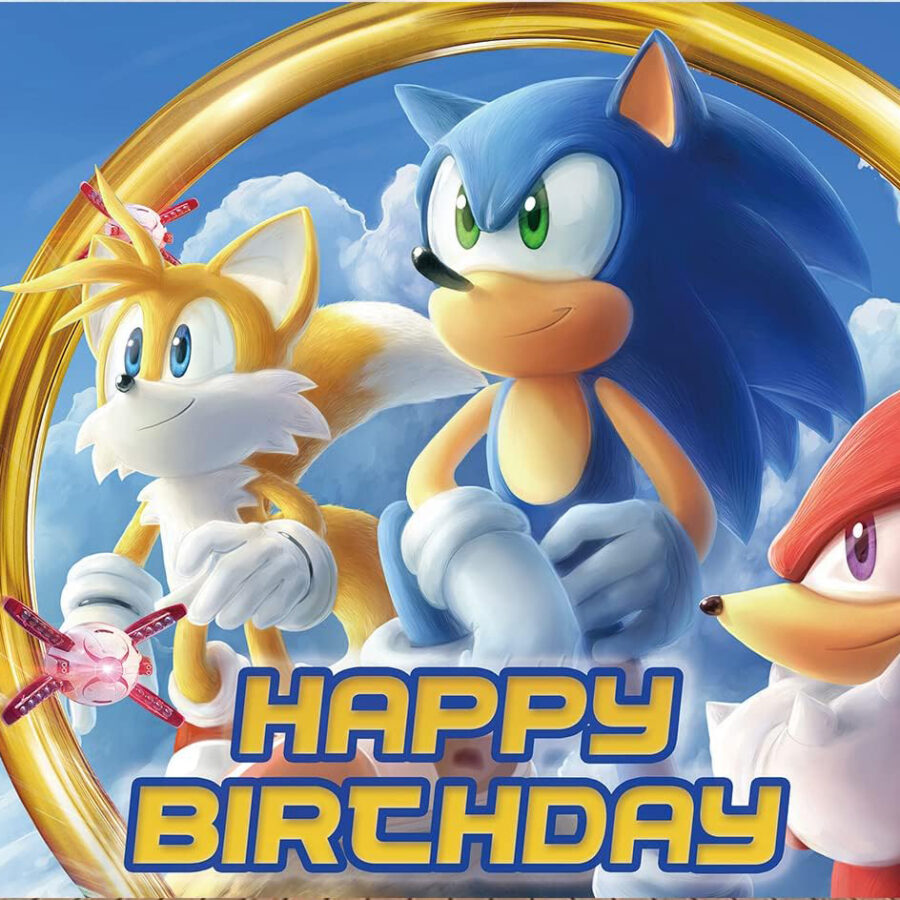 Cialda in ostia per torta SONIC, personalizzata con nome, disco, dolce, torte, cialde, ostie, cake topper, decorazioni