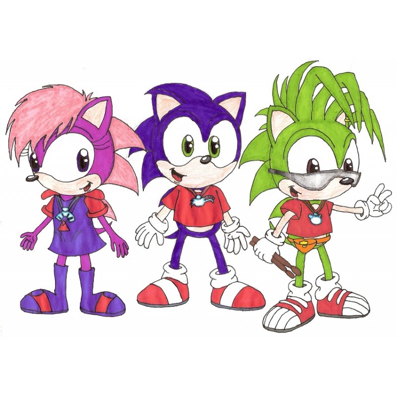 Cialda in ostia per torta con SONIC UNDERGROUND  personalizzata