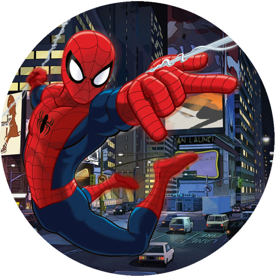Cialda in ostia per torta tonda SPIDER-MAN UOMO RAGNO, personalizzata con nome, disco, dolce, torte, cialde, ostie, cake topper, decorazioni