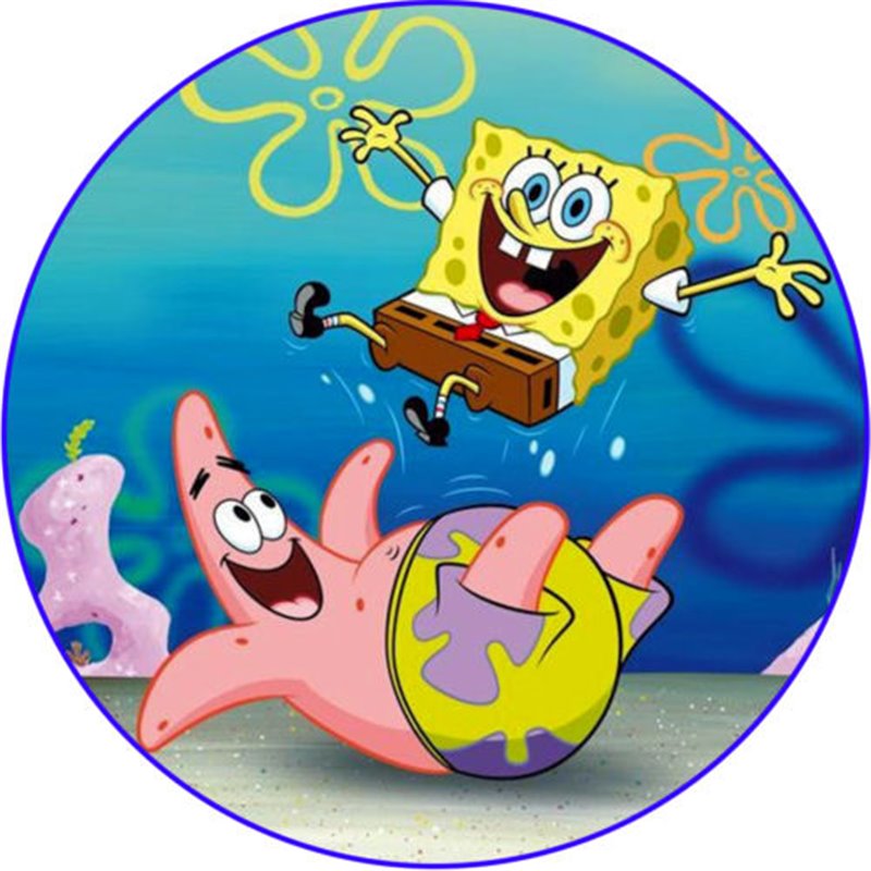 Cialda in ostia per torta con SPONGEBOB SPUGNA CARTOON  personalizzata