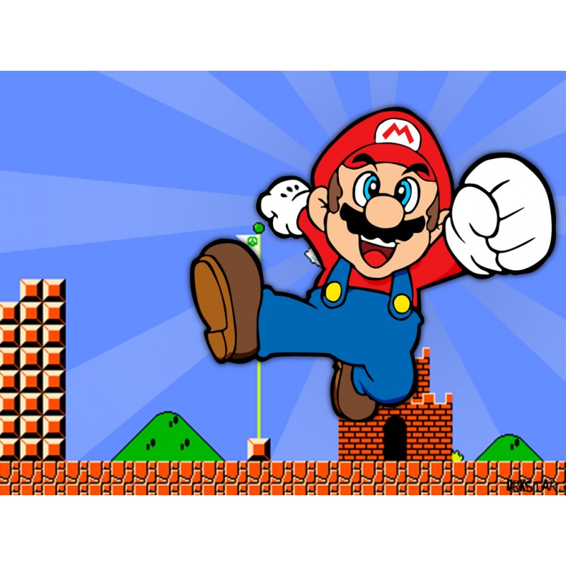 Cialda in ostia per torta con SUPER MARIO  personalizzata
