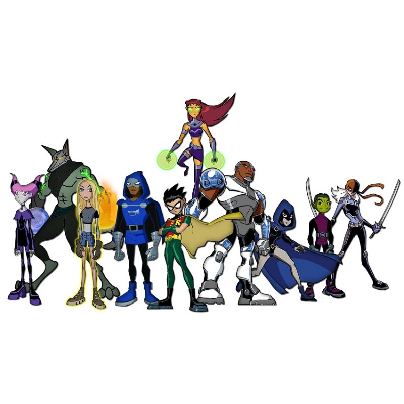 Cialda in ostia per torta con TEEN TITANS personalizzata