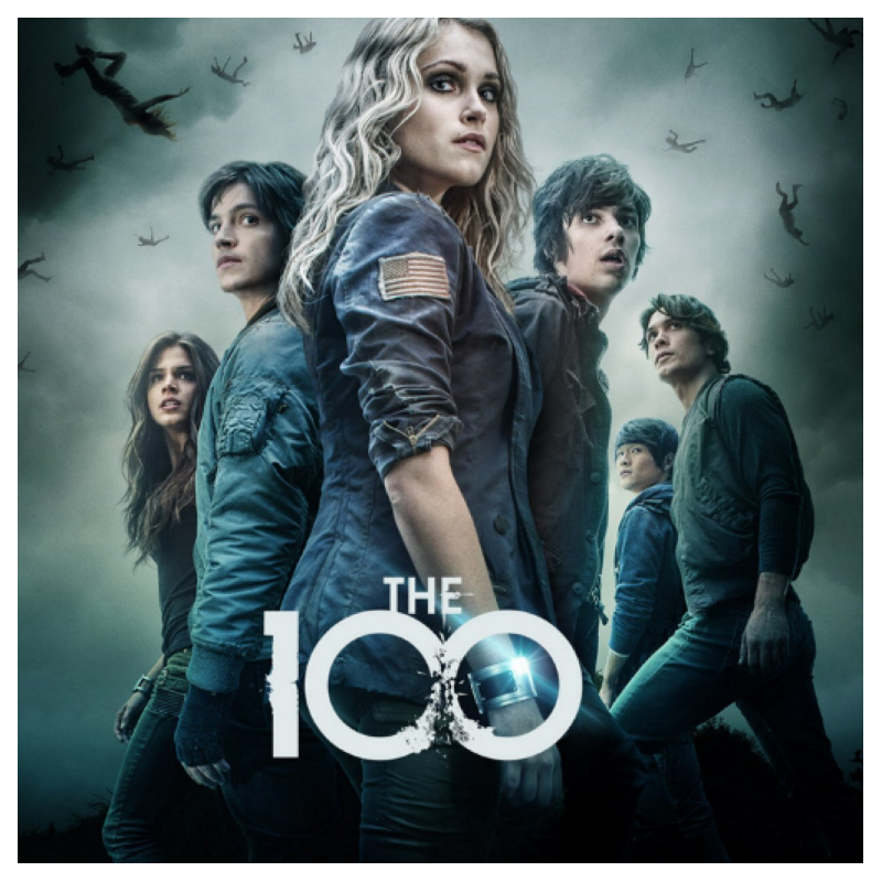 Cialda in ostia per torta con THE 100 personalizzata