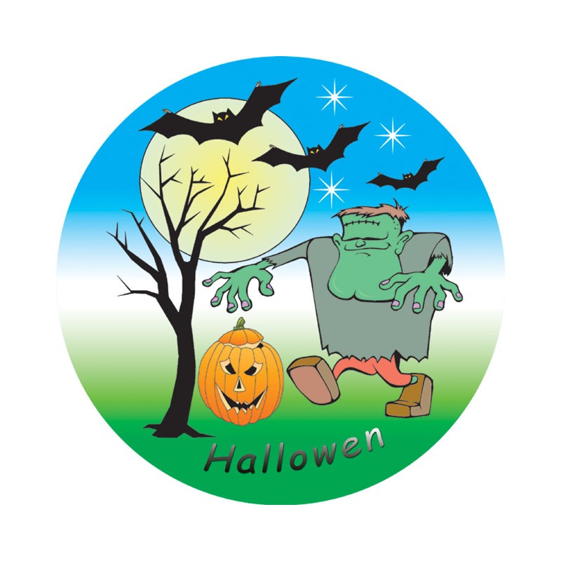 Cialda in ostia per torta con HALLOWEEN HORROR  personalizzata