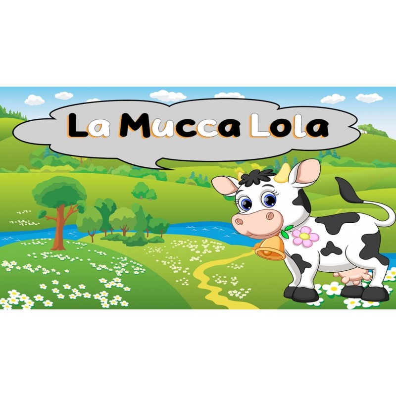 Cialda in ostia per torta con UNA MUCCA LOLA personalizzata