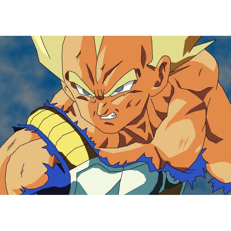 Cialda in ostia per torta con VEGETA DRAGONBALL personalizzata
