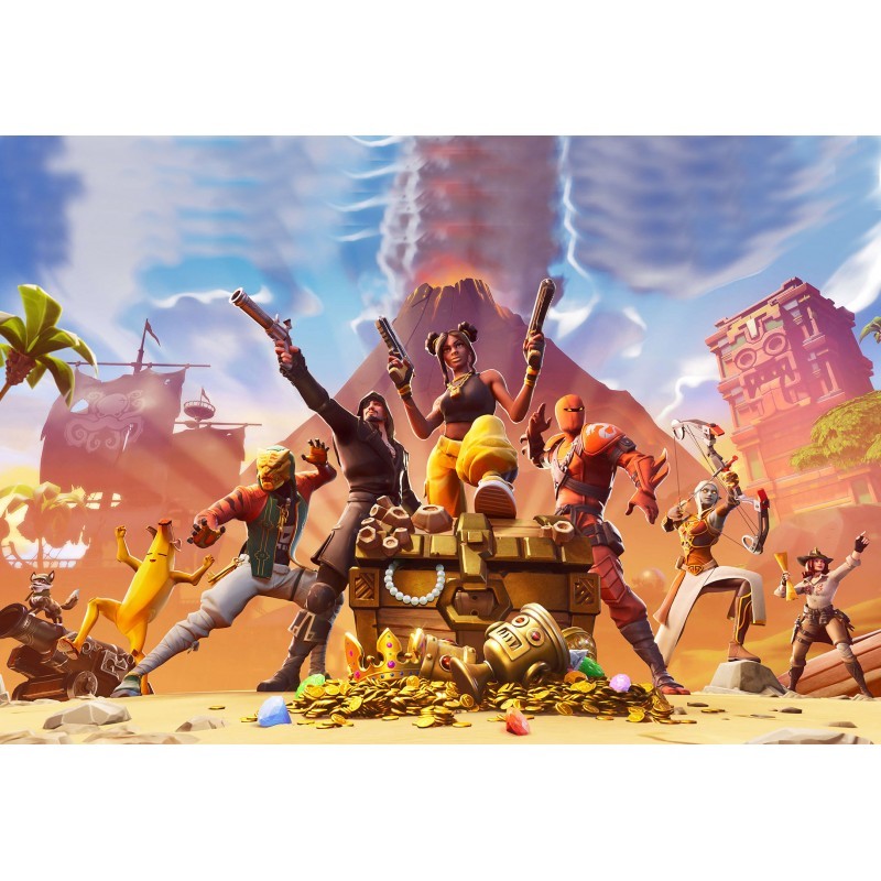 Cialda in ostia per torta con VIDEOGIOCO FORTNITE personalizzata
