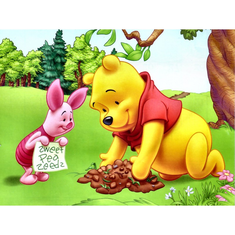 Cialda in ostia per torta con WINNIE THE POOH personalizzata