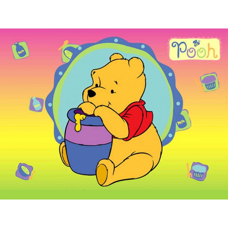 Cialda in ostia per torta con WINNIE THE POOH personalizzata
