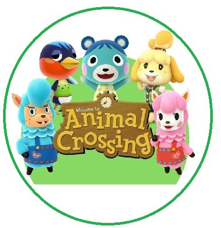 Cialda in ostia per torta Animal Crossing New Horizons, personalizzata con nome, disco, dolce, torte, cialde, ostie, cake topper, decorazioni
