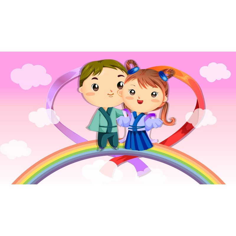 Cialda in ostia per torta con YOU AND ME  personalizzata