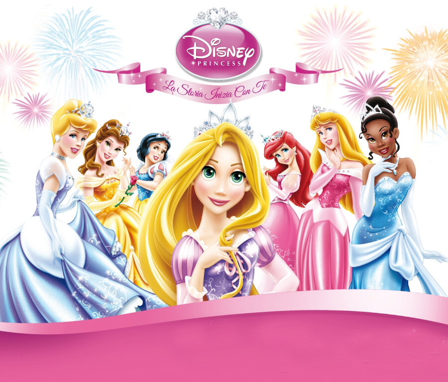 Cialda in ostia per torta PRINCIPESSE DISNEY PRINCESS, personalizzata nome, disco, dolce, torte, cialde, ostie